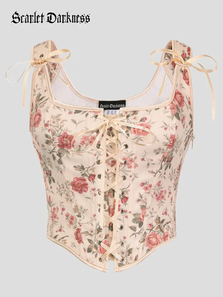 Renaissance Corset Lace-up U-Back 10 Bones Vest - Image 47