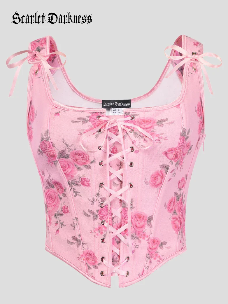Renaissance Corset Lace-up U-Back 10 Bones Vest - Image 45