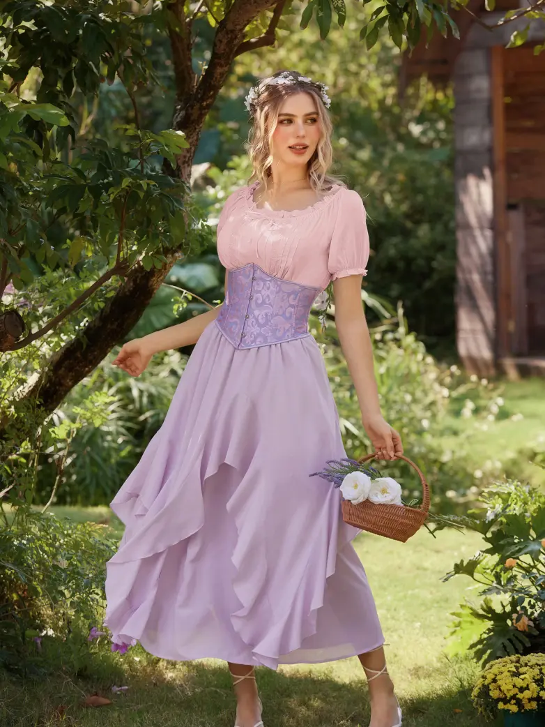 Renaissance Fairy Princess Off Shoulder Cotton Tops - Image 2