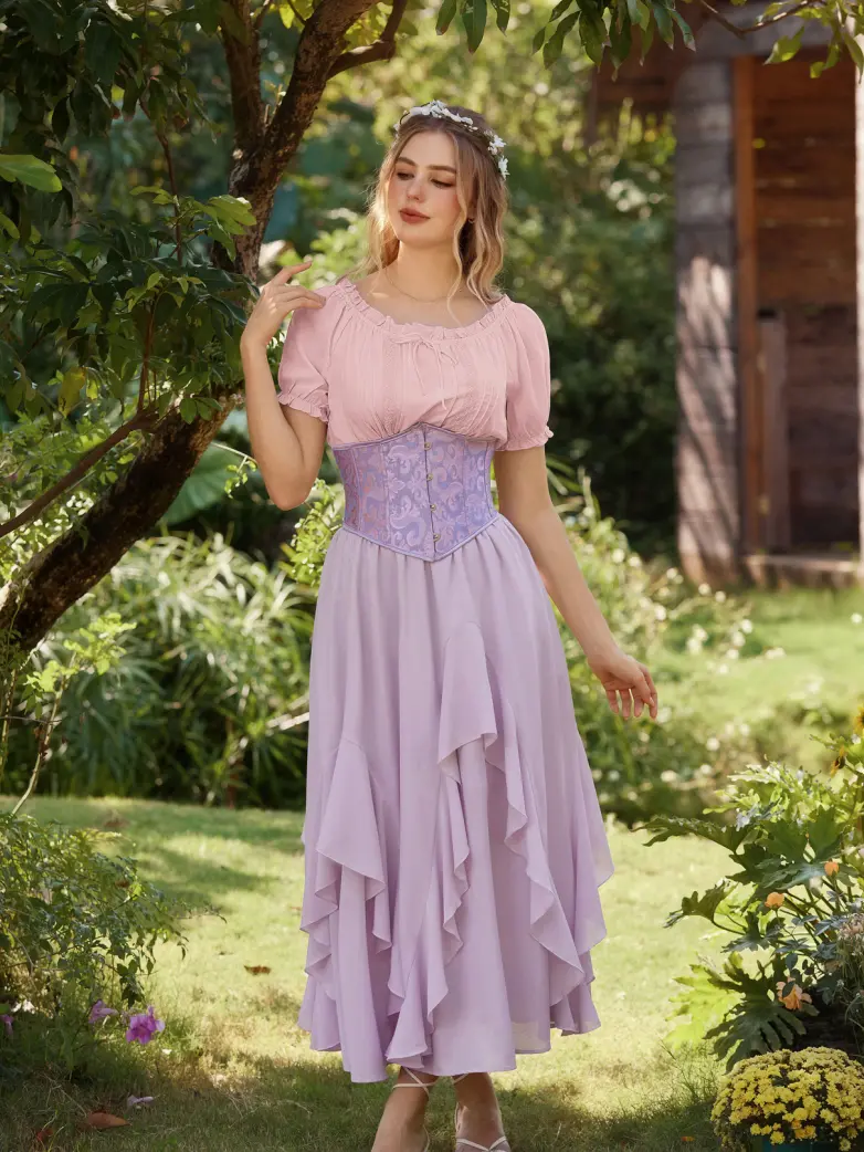 Renaissance Fairy Princess Off Shoulder Cotton Tops - Image 3