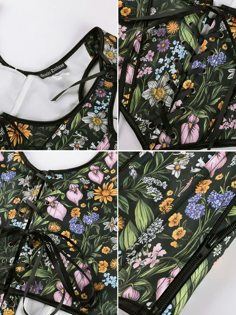 2026 Botanical Rebirth Renaissance Under-bust Corset Top - Image 8
