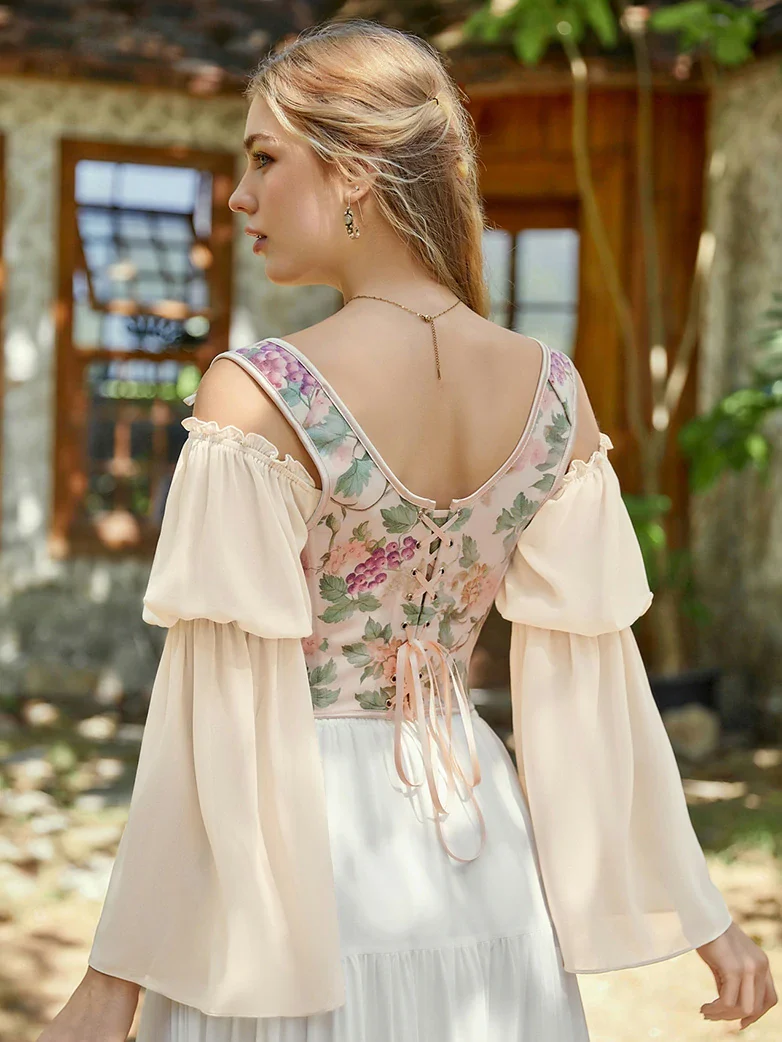 2026 Botanical Rebirth Renaissance Under-bust Corset Top - Image 14