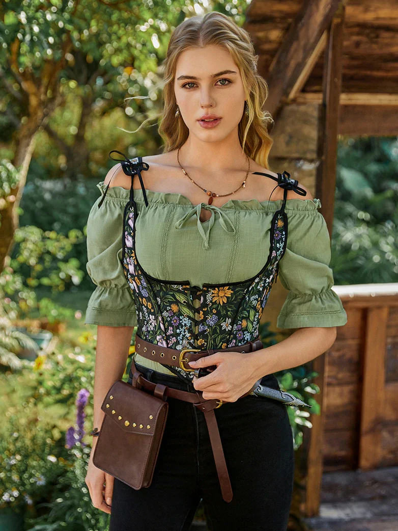 2026 Botanical Rebirth Renaissance Under-bust Corset Top - Image 2