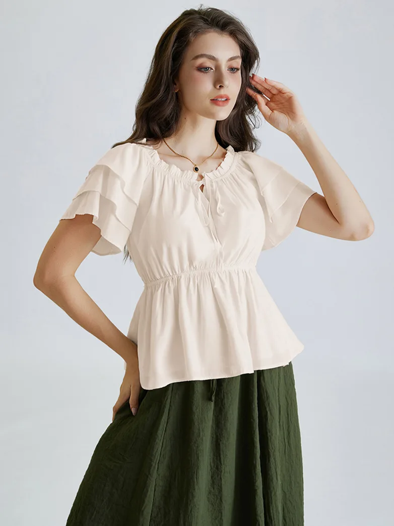 Renaissance Off Shoulder Peasant Pirate Tops - Image 3