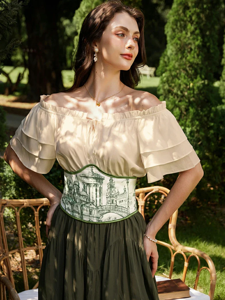 Renaissance Off Shoulder Peasant Pirate Tops - Image 31