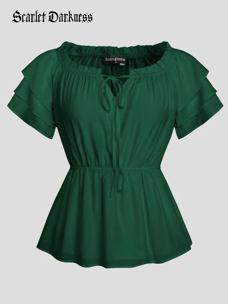 Renaissance Off Shoulder Peasant Pirate Tops - Image 40