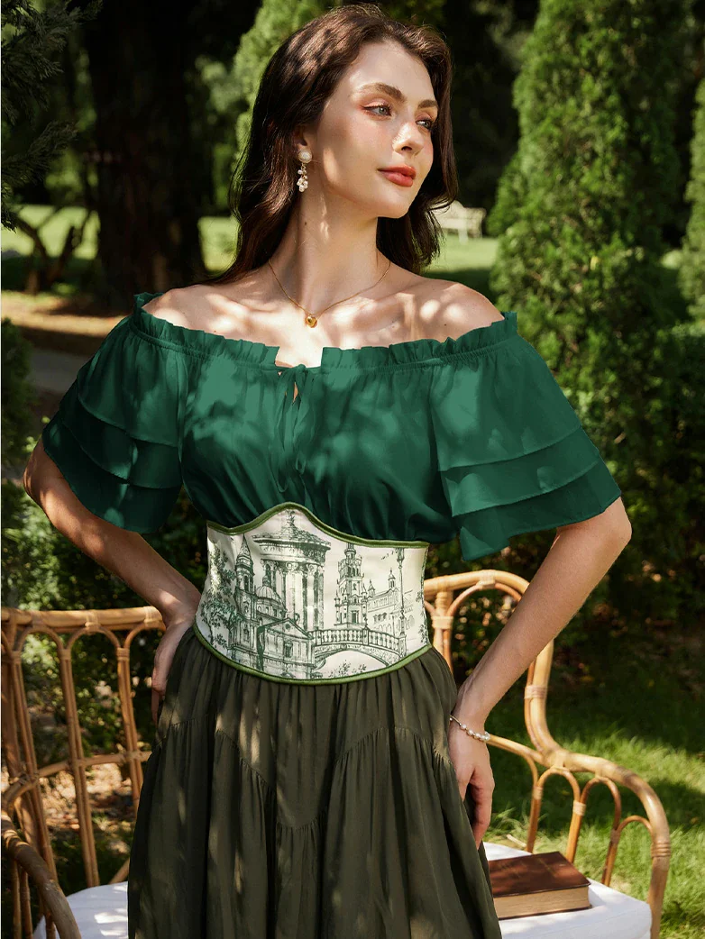 Renaissance Off Shoulder Peasant Pirate Tops - Image 42