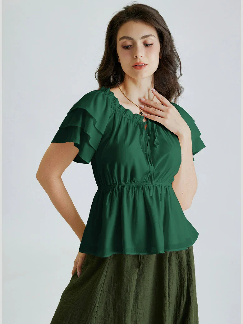 Renaissance Off Shoulder Peasant Pirate Tops - Image 43