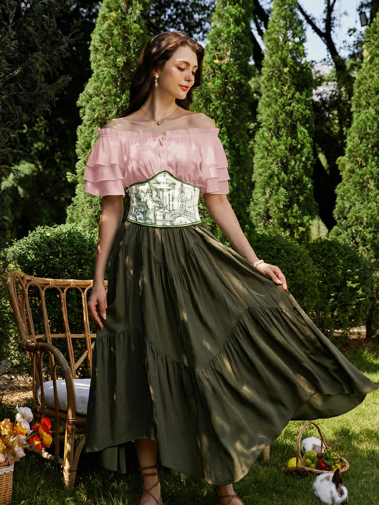 Renaissance Off Shoulder Peasant Pirate Tops - Image 51