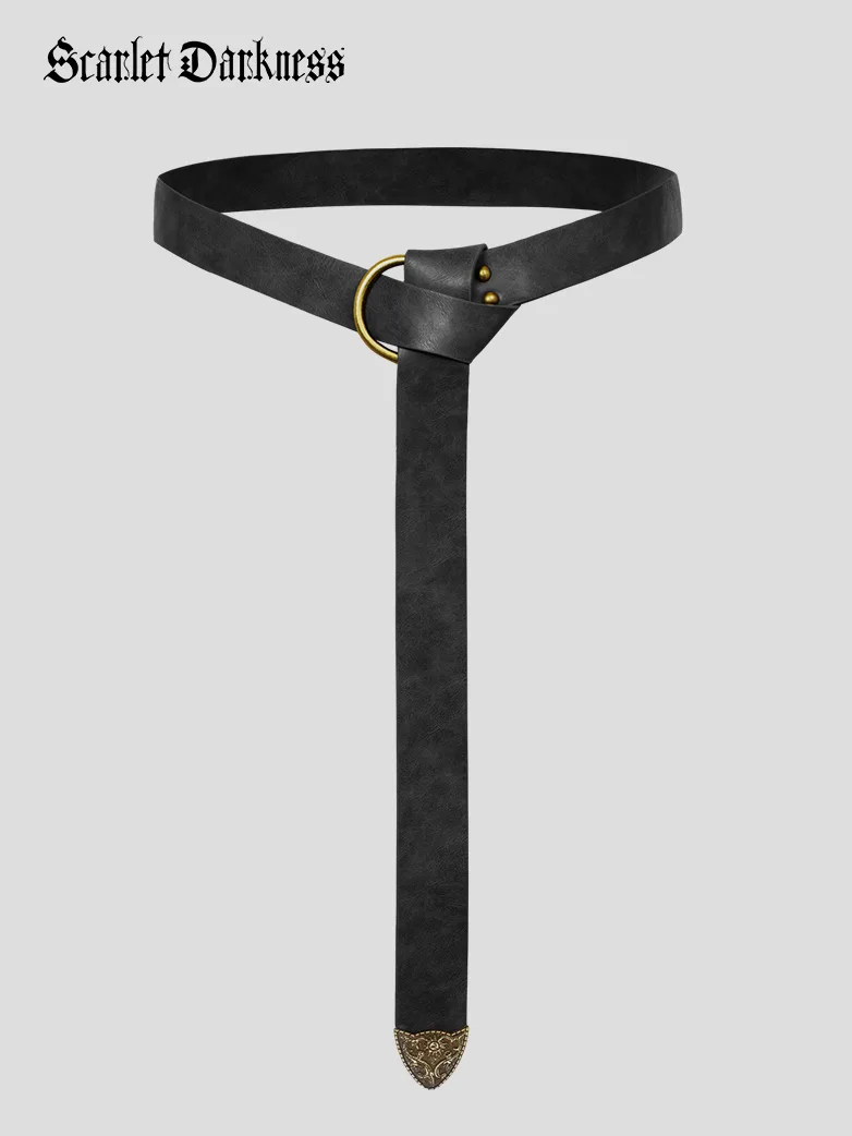 Ren Faire Leather Belt 159*3.5cm O Ring Belt - Image 12