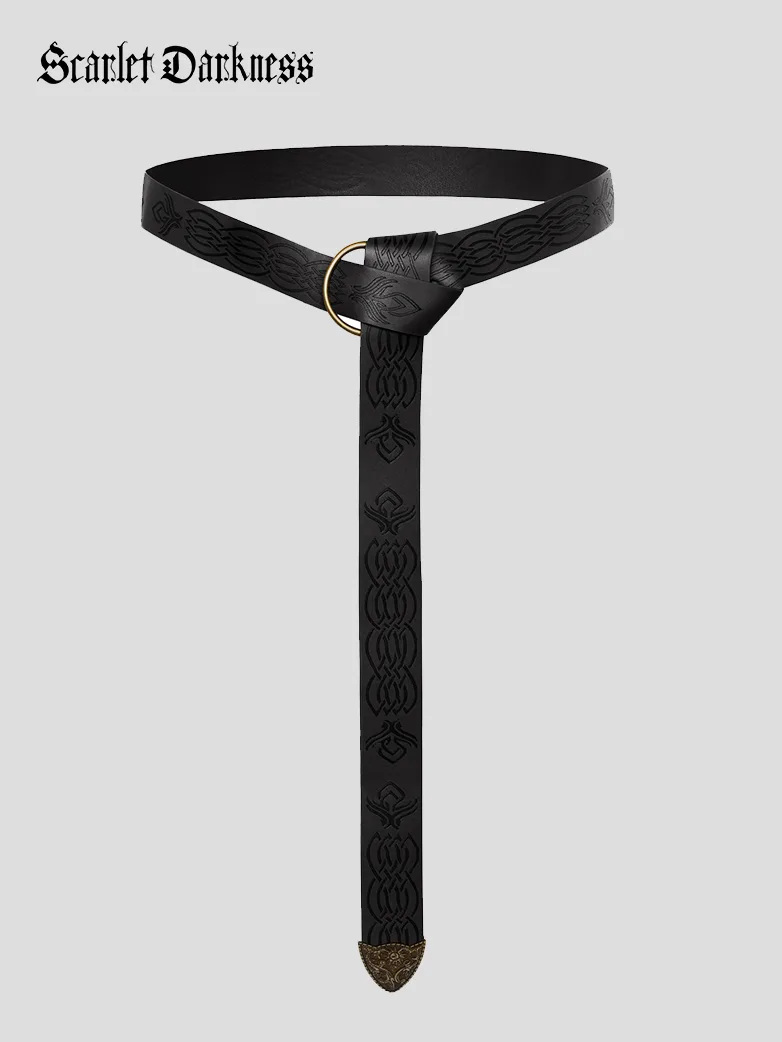 Ren Faire Leather Belt 159*3.5cm O Ring Belt - Image 17