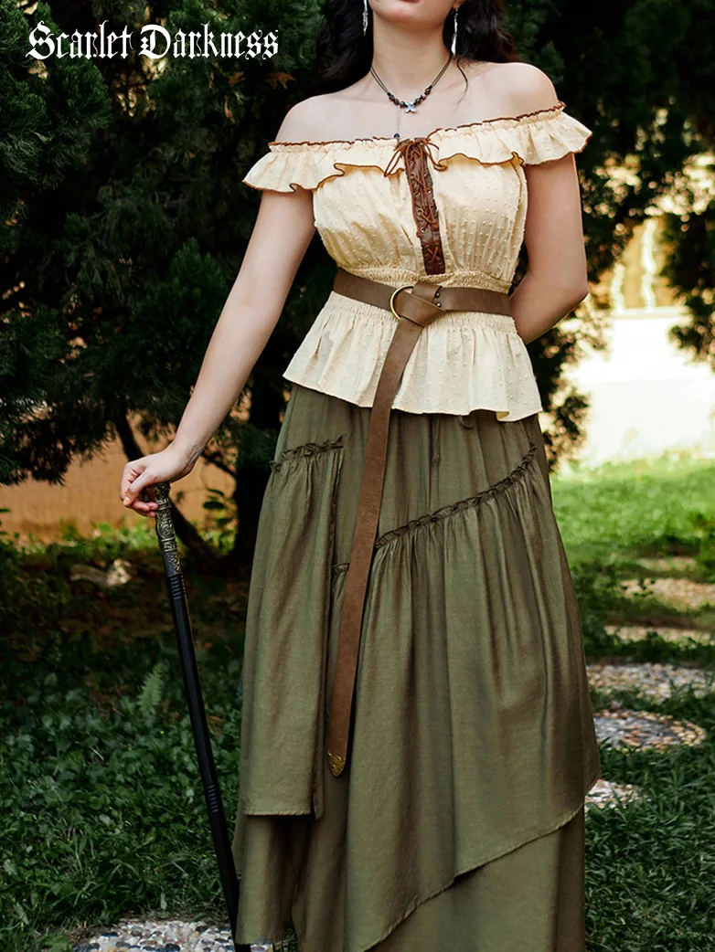 Ren Faire Leather Belt 159*3.5cm O Ring Belt - Image 2