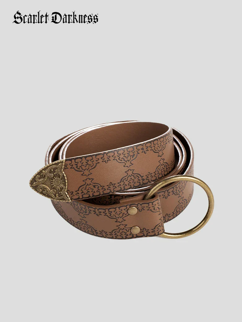 Ren Faire Leather Belt 159*3.5cm O Ring Belt - Image 23