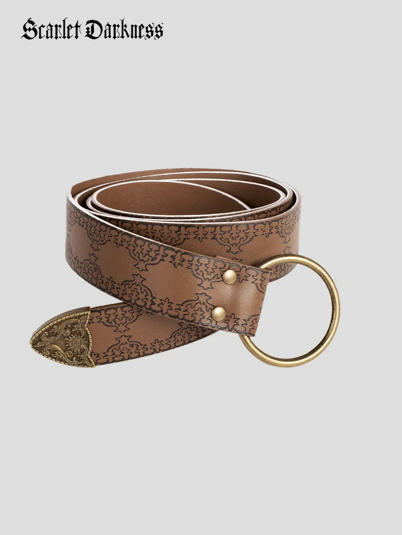 Ren Faire Leather Belt 159*3.5cm O Ring Belt - Image 24