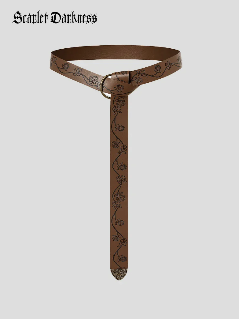 Ren Faire Leather Belt 159*3.5cm O Ring Belt - Image 25