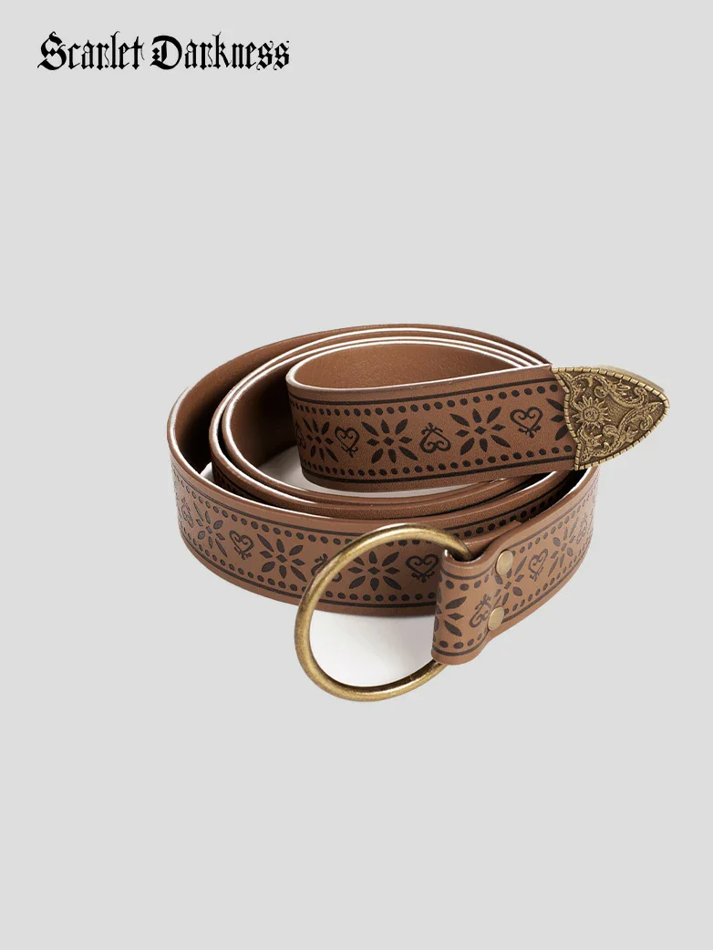 Ren Faire Leather Belt 159*3.5cm O Ring Belt - Image 26