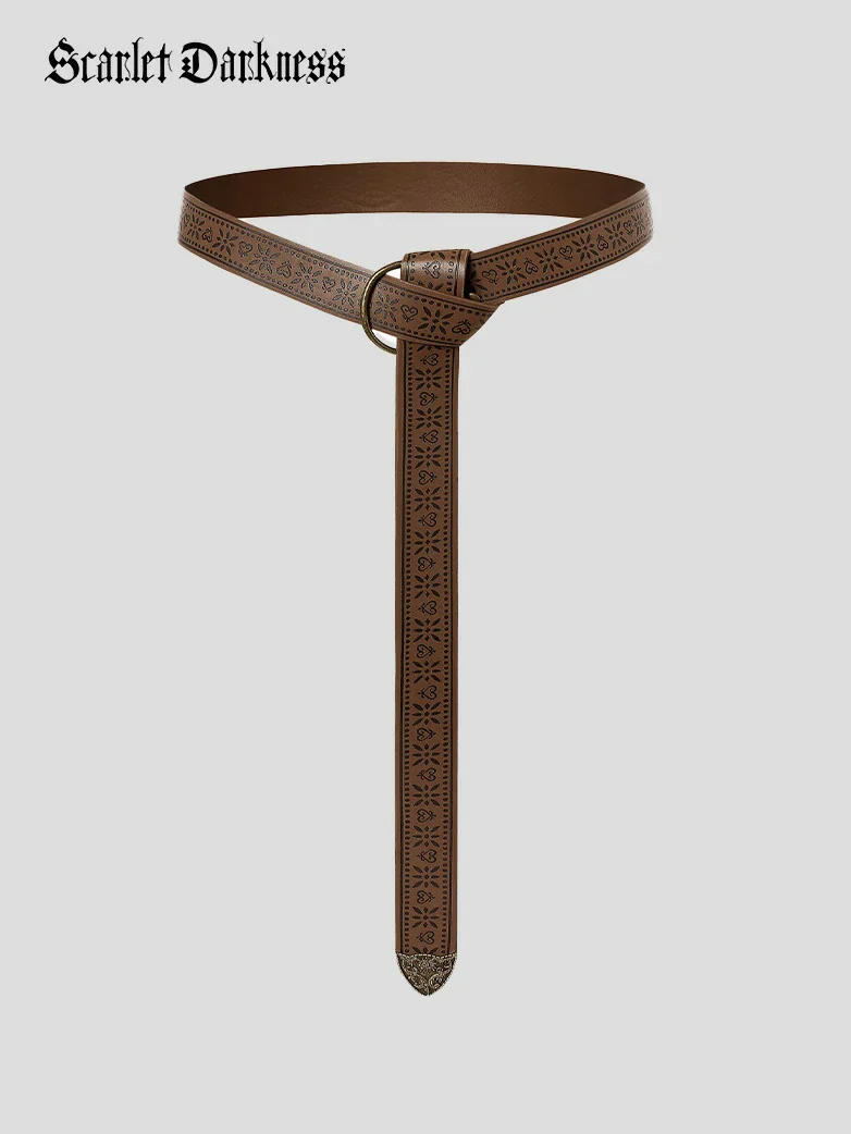 Ren Faire Leather Belt 159*3.5cm O Ring Belt - Image 27