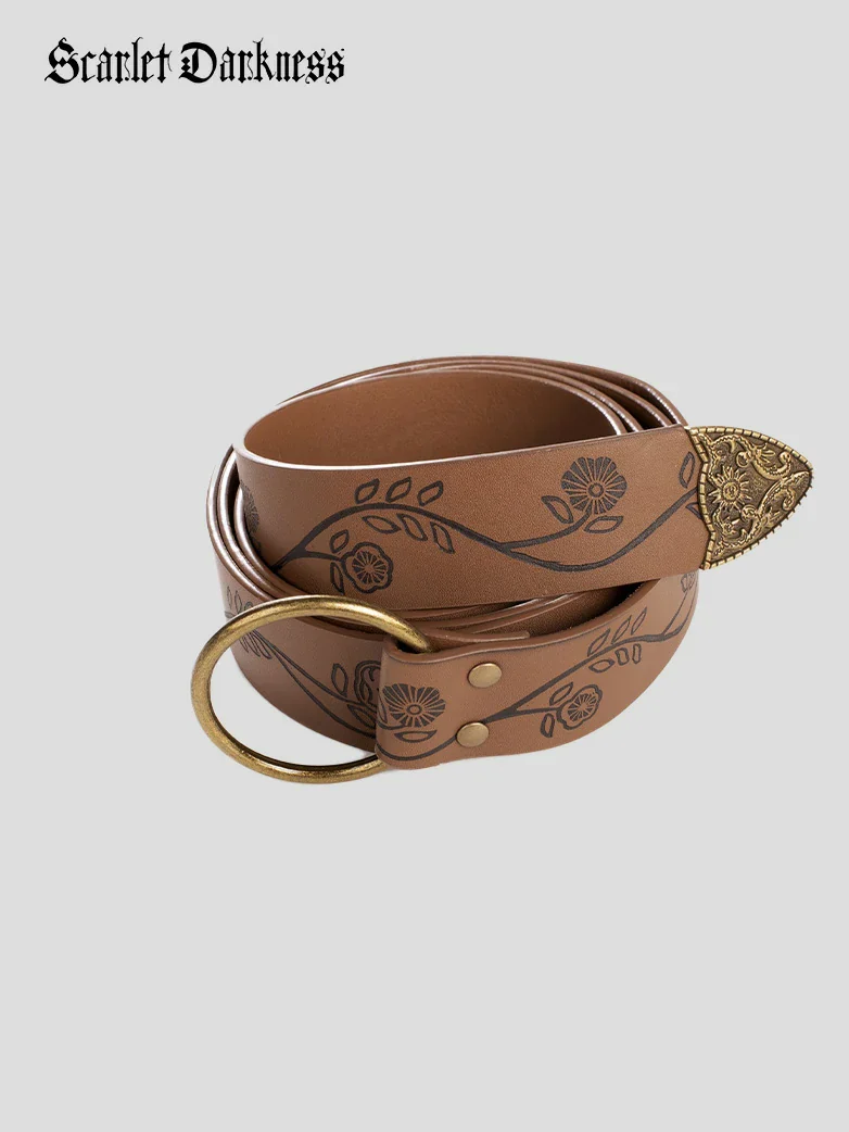 Ren Faire Leather Belt 159*3.5cm O Ring Belt - Image 31