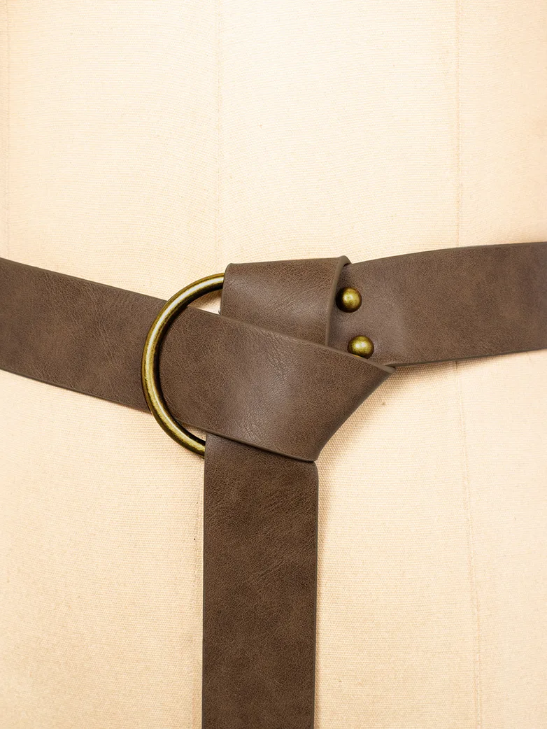 Ren Faire Leather Belt 159*3.5cm O Ring Belt - Image 5