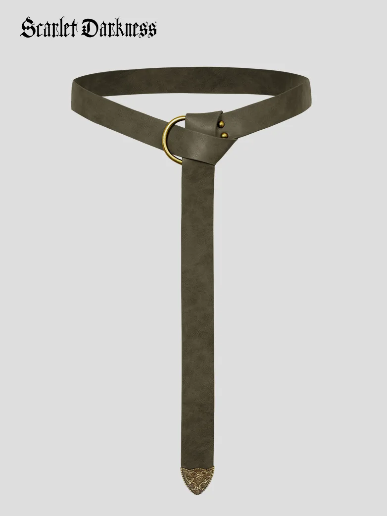 Ren Faire Leather Belt 159*3.5cm O Ring Belt - Image 7