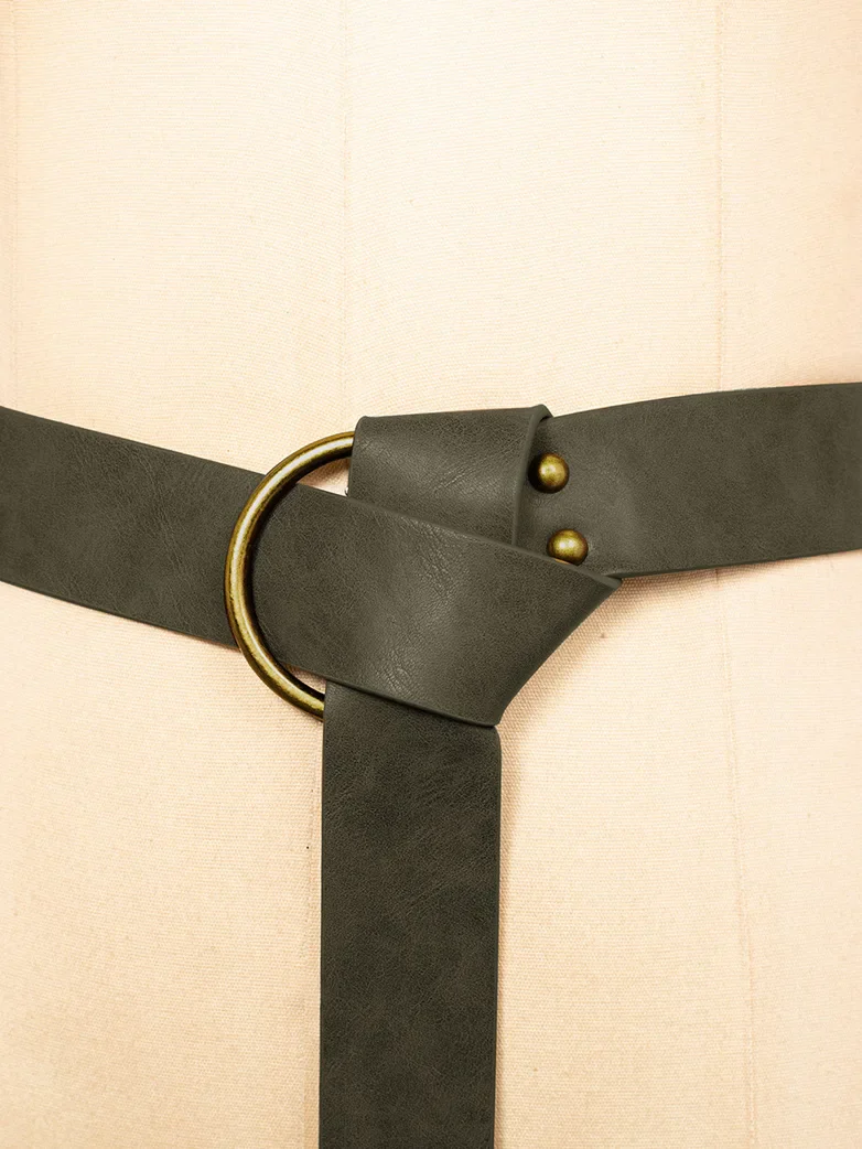Ren Faire Leather Belt 159*3.5cm O Ring Belt - Image 9