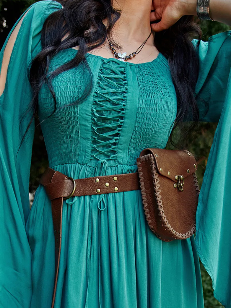 Renaissance Leather Waist Belt with Bag - Image 11