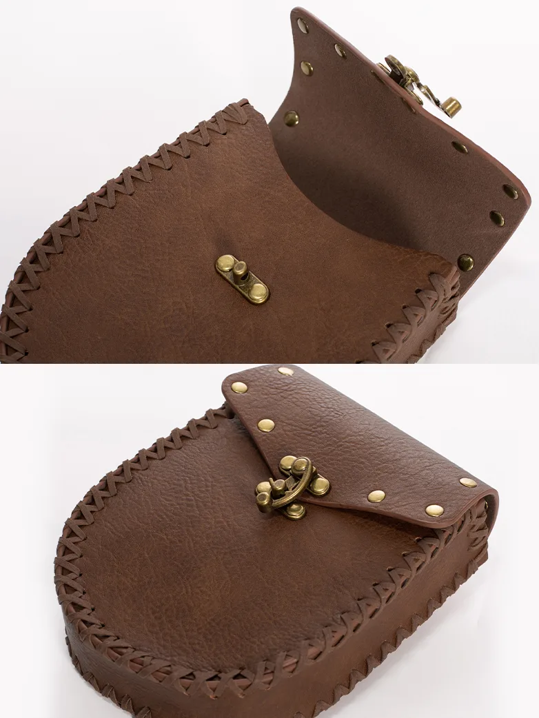 Renaissance Leather Waist Belt with Bag - Image 13