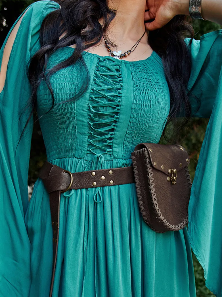 Renaissance Leather Waist Belt with Bag - Image 16