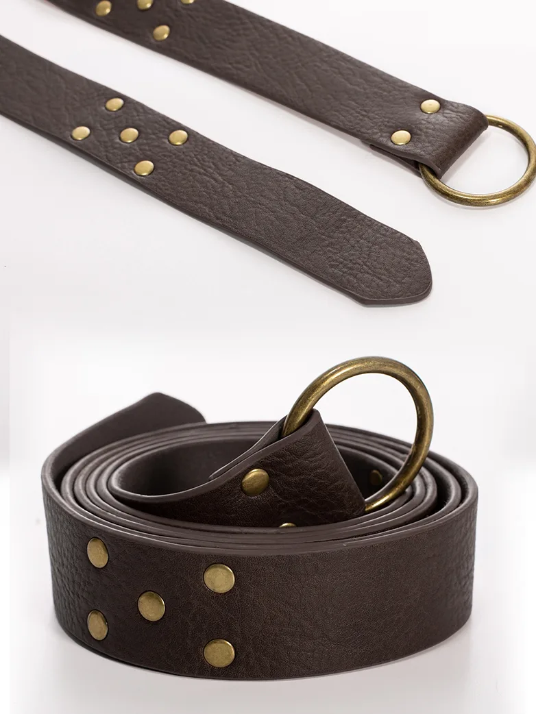 Renaissance Leather Waist Belt with Bag - Image 20