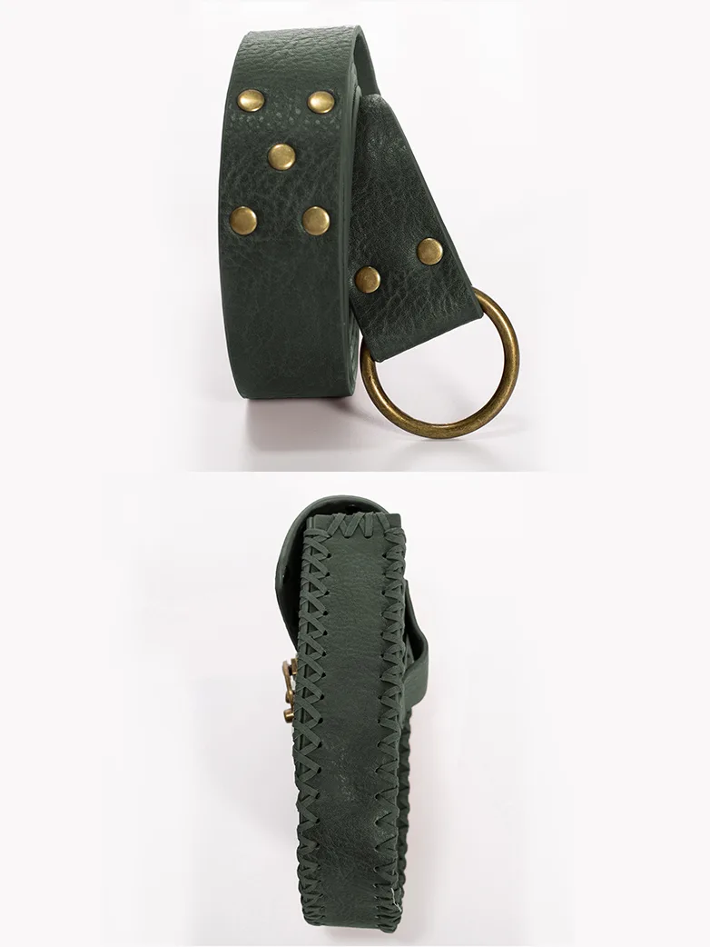 Renaissance Leather Waist Belt with Bag - Image 9