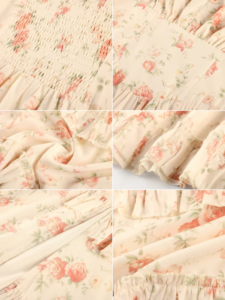 Valentine's Day Floral Summer Front Slit Pocket Dress - Image 11