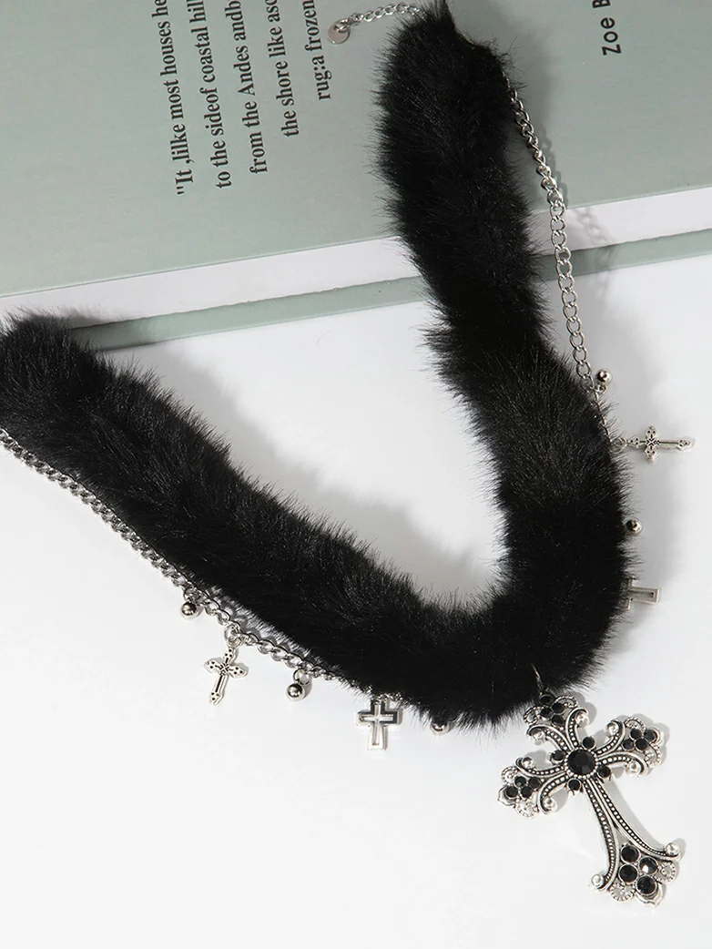 Gothic Feather Collar Necklace - Image 2