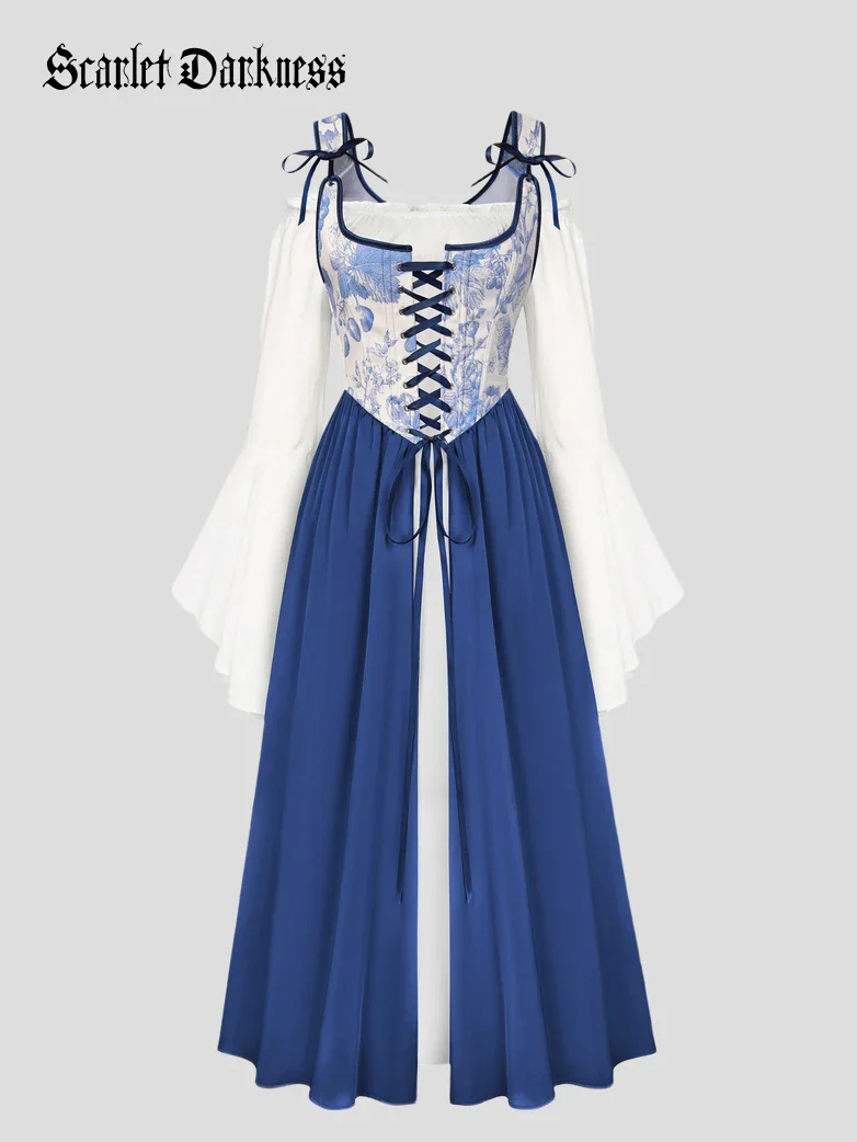 Whimsical Fantasy Jacquard Fairy Costume Dress - Image 11
