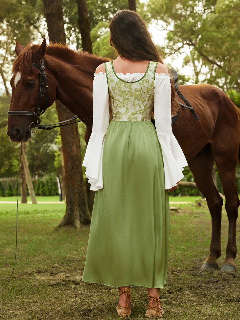 Whimsical Fantasy Jacquard Fairy Costume Dress - Image 22