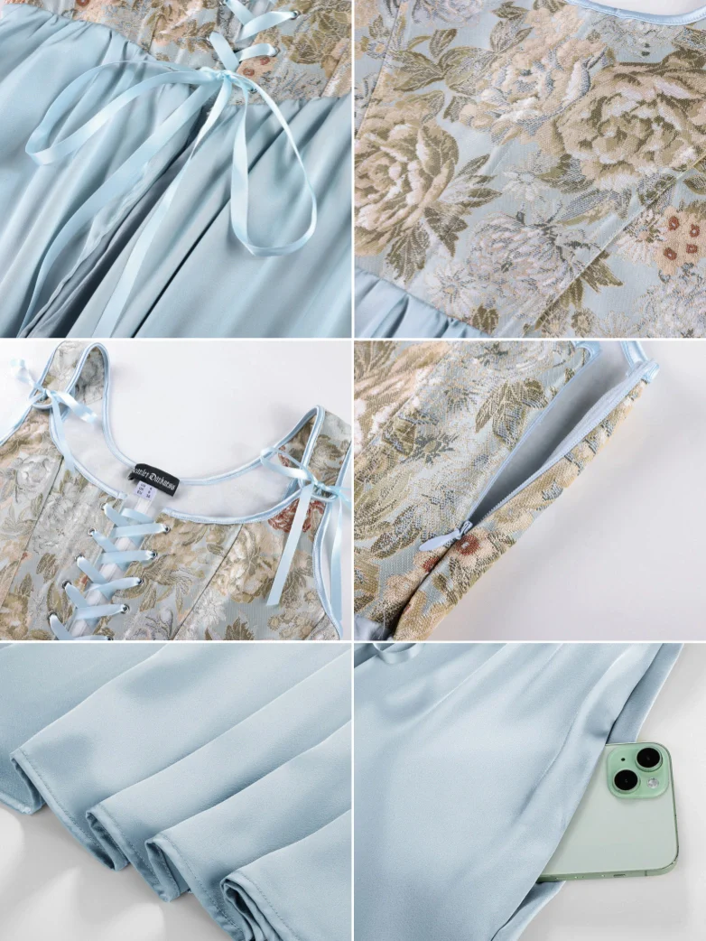 Whimsical Fantasy Jacquard Fairy Costume Dress - Image 8