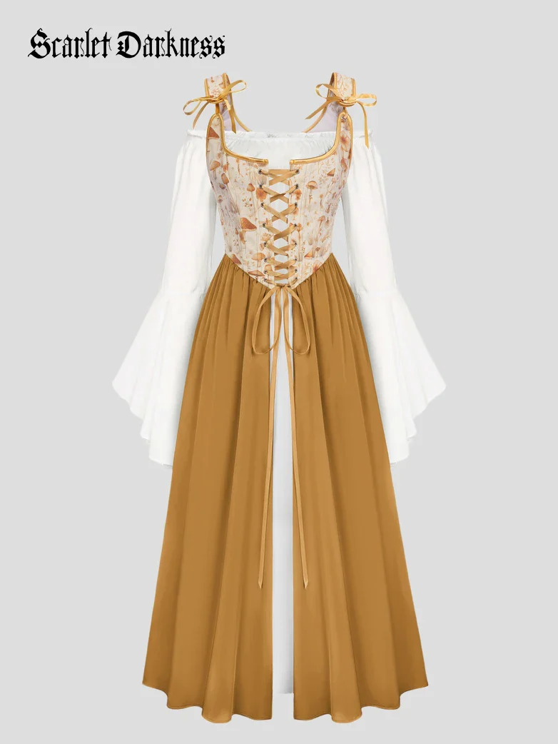 Whimsical Fantasy Jacquard Fairy Costume Dress - Image 9