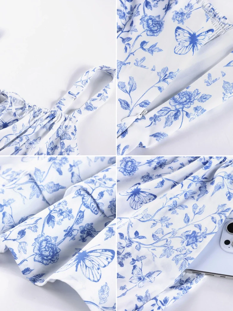 Women Summer Floral Puffy Corset Dress - Image 10