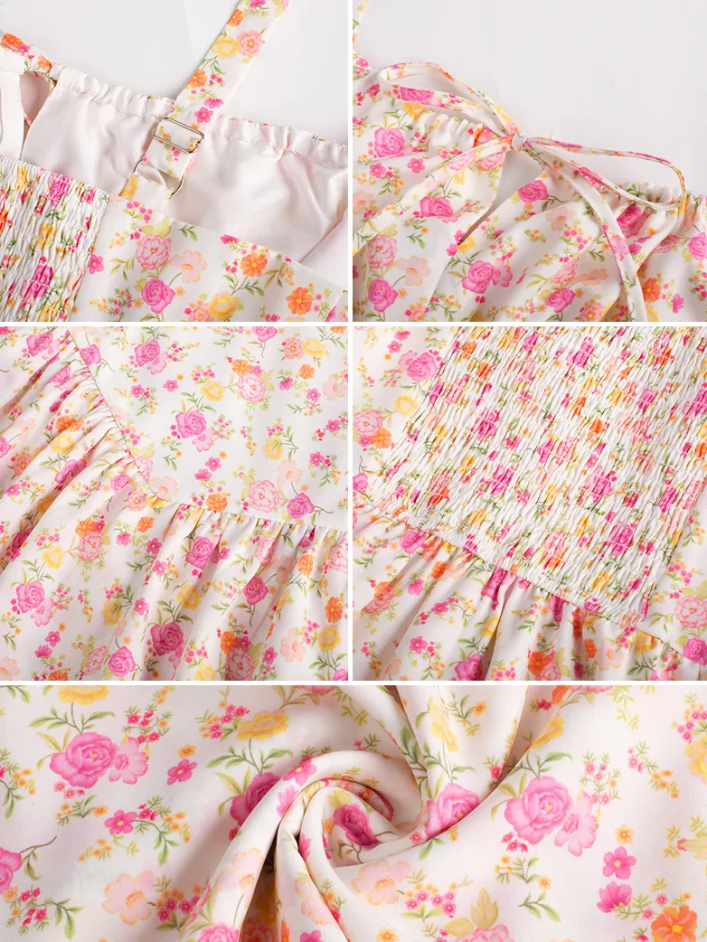 Women Summer Floral Puffy Corset Dress - Image 18