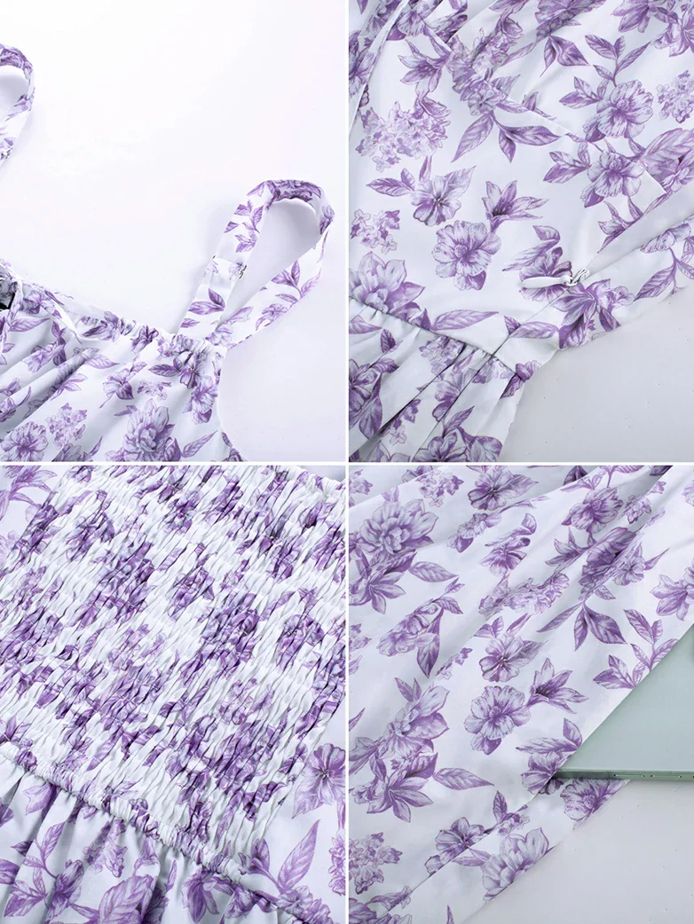 Women Summer Floral Puffy Corset Dress - Image 29
