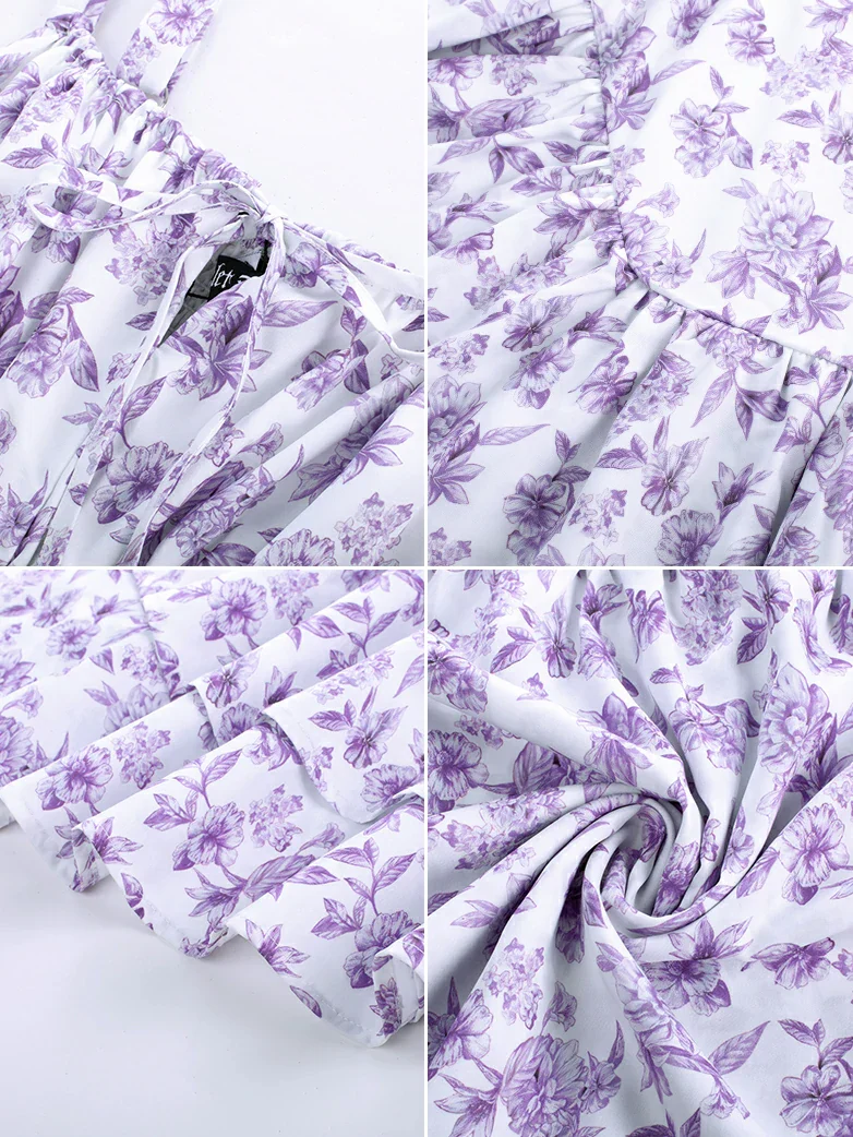 Women Summer Floral Puffy Corset Dress - Image 30