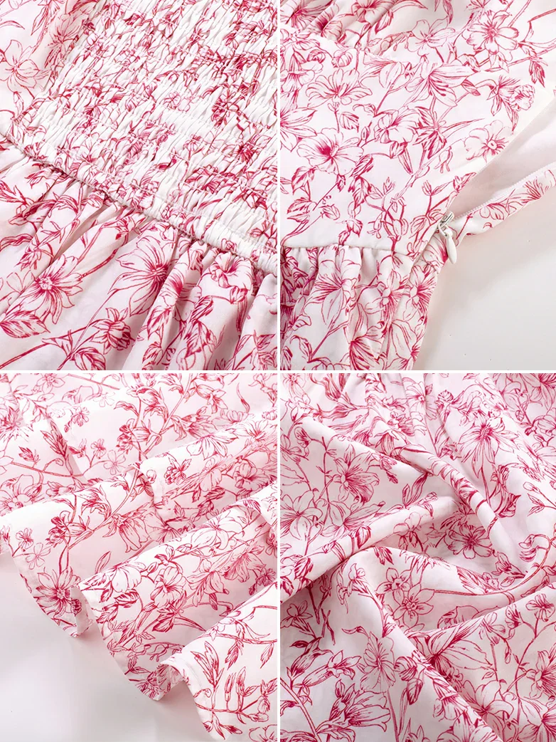 Women Summer Floral Puffy Corset Dress - Image 33
