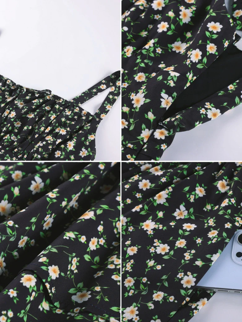 Women Summer Floral Puffy Corset Dress - Image 61