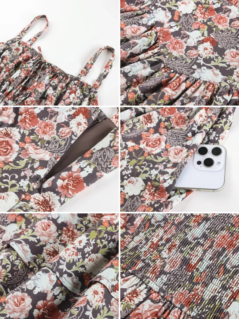 Women Summer Floral Puffy Corset Dress - Image 71
