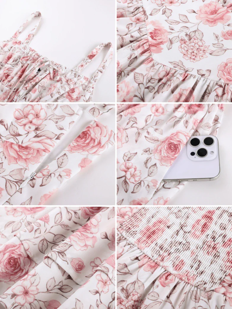 Women Summer Floral Puffy Corset Dress - Image 81