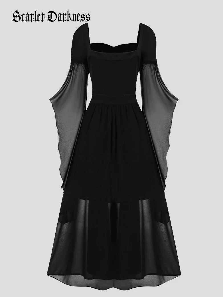 2025 Halloween Witch Fairy Tie-Strap Long Dress - Image 4