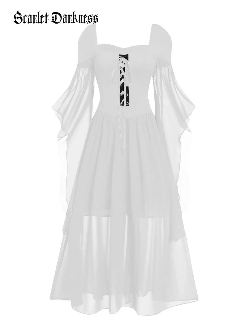 2025 Halloween Witch Fairy Tie-Strap Long Dress - Image 7