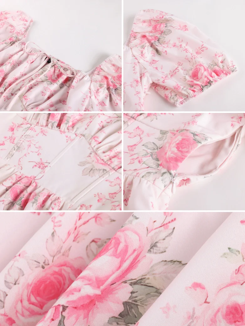 Victorian Spring Slit Party Sundress with Pockets - Image 100