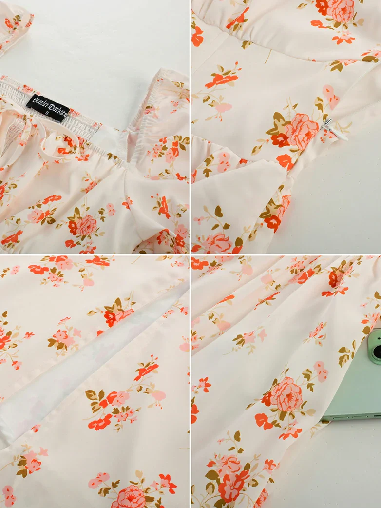 Victorian Spring Slit Party Sundress with Pockets - Image 20