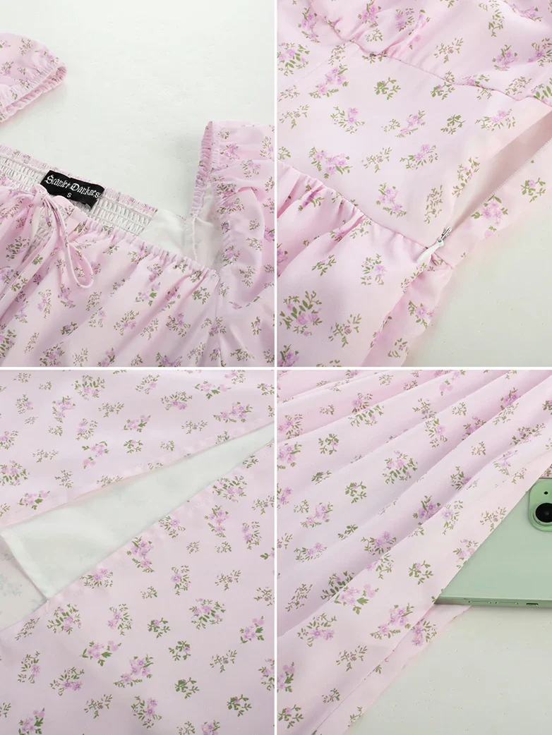 Victorian Spring Slit Party Sundress with Pockets - Image 35
