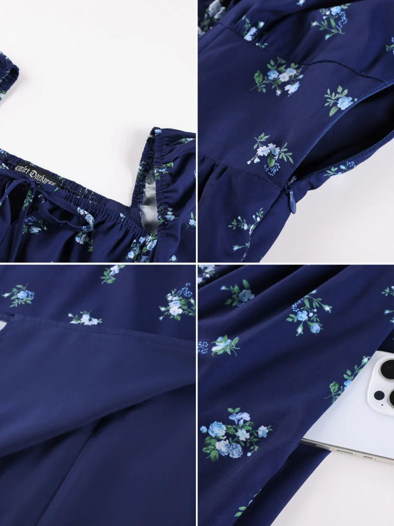 Victorian Spring Slit Party Sundress with Pockets - Image 46